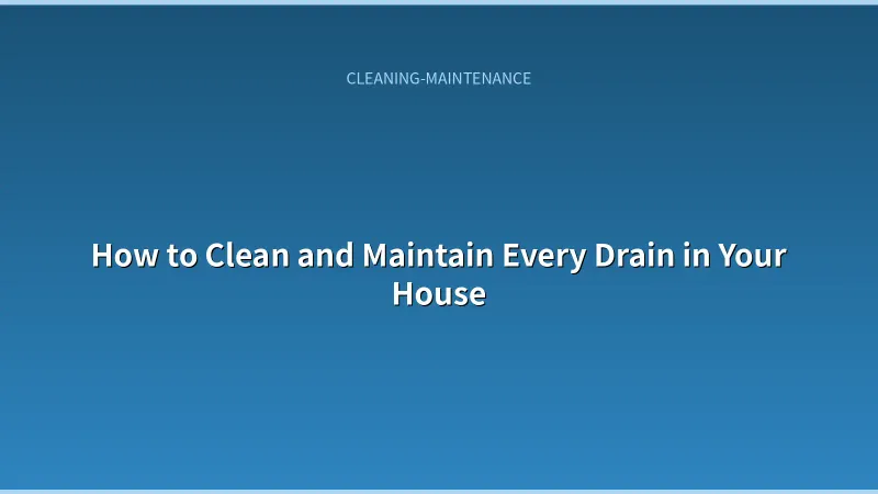 How to Clean and Maintain Every Drain in Your House