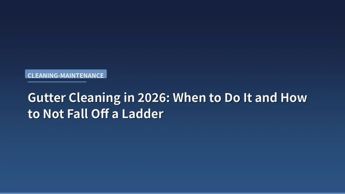 Gutter Cleaning in 2026: When to Do It and How to Not Fall Off a Ladder